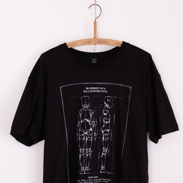Tシャツ: Blueprint of a ball-jointed doll