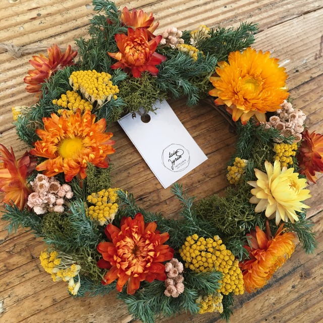 草花のリース　大