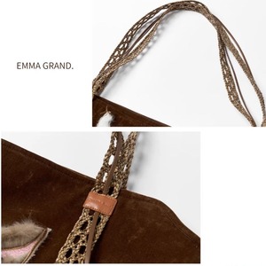 月を見上げるふたりの猫のファートートバッグE00623