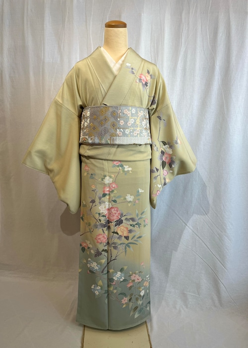 2261 作家物 加賀友禅 訪問着 袷単品 Kaga Yuzen Houmongi (lined kimono)