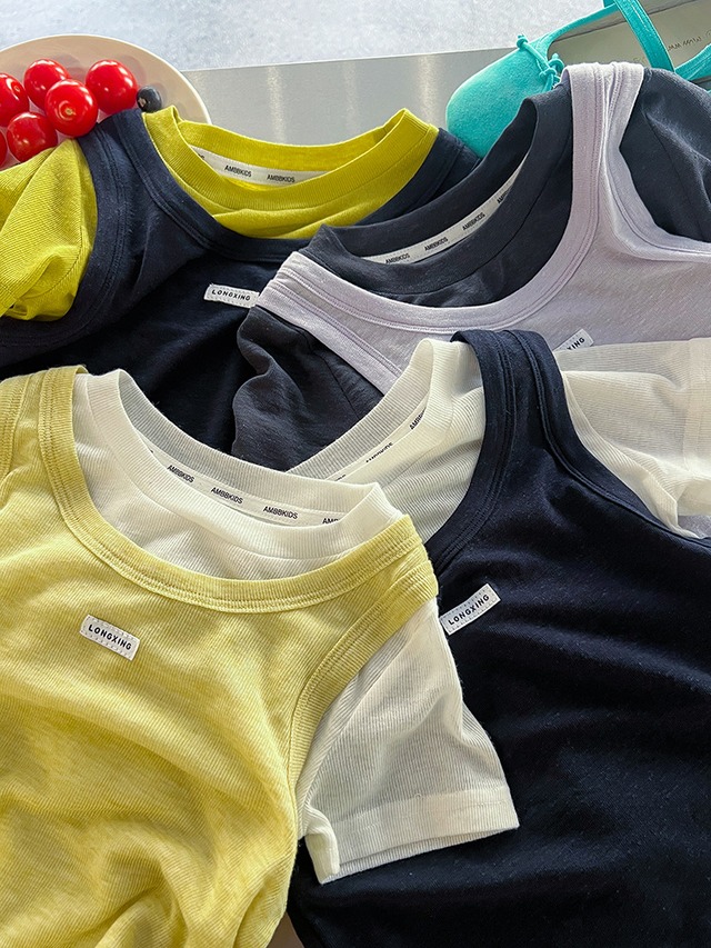 【KID】レイヤード風フェイクツーピース半袖Tシャツ - 13