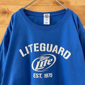 【GILDAN】ミラーライト ビール Tシャツ ロゴ Miller Lite XL ビッグサイズ US古着 アメリカ古着