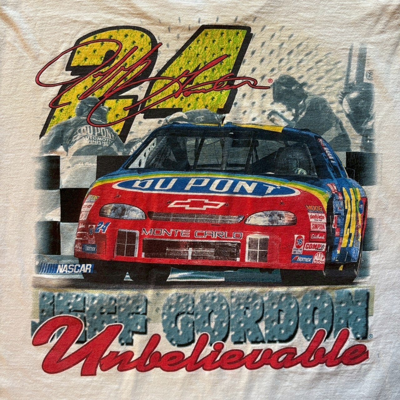 90's USA製 NASCAR レーシング Tシャツ 白 90年代 ナスカー 古着 L