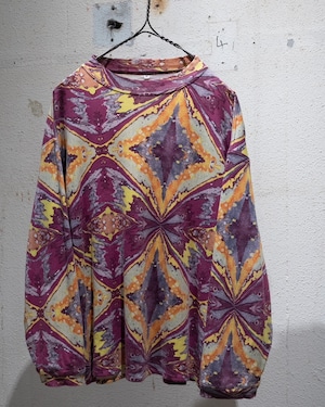 1990s vintage "OXBOW" all over patterned designed cotton cut & sew / Made In France