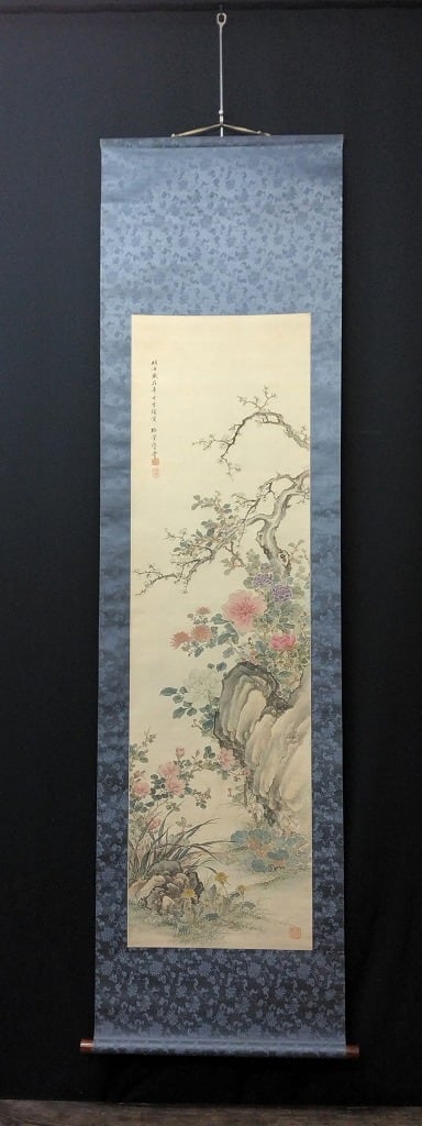 田中梧堂｜TANAKA Godo「四時花卉図」(明治辛亥-1911年作) 物故作家