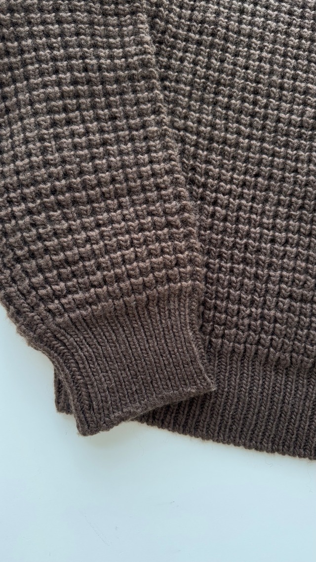 (予約) HAUS / Bulky waffle seawater 2color