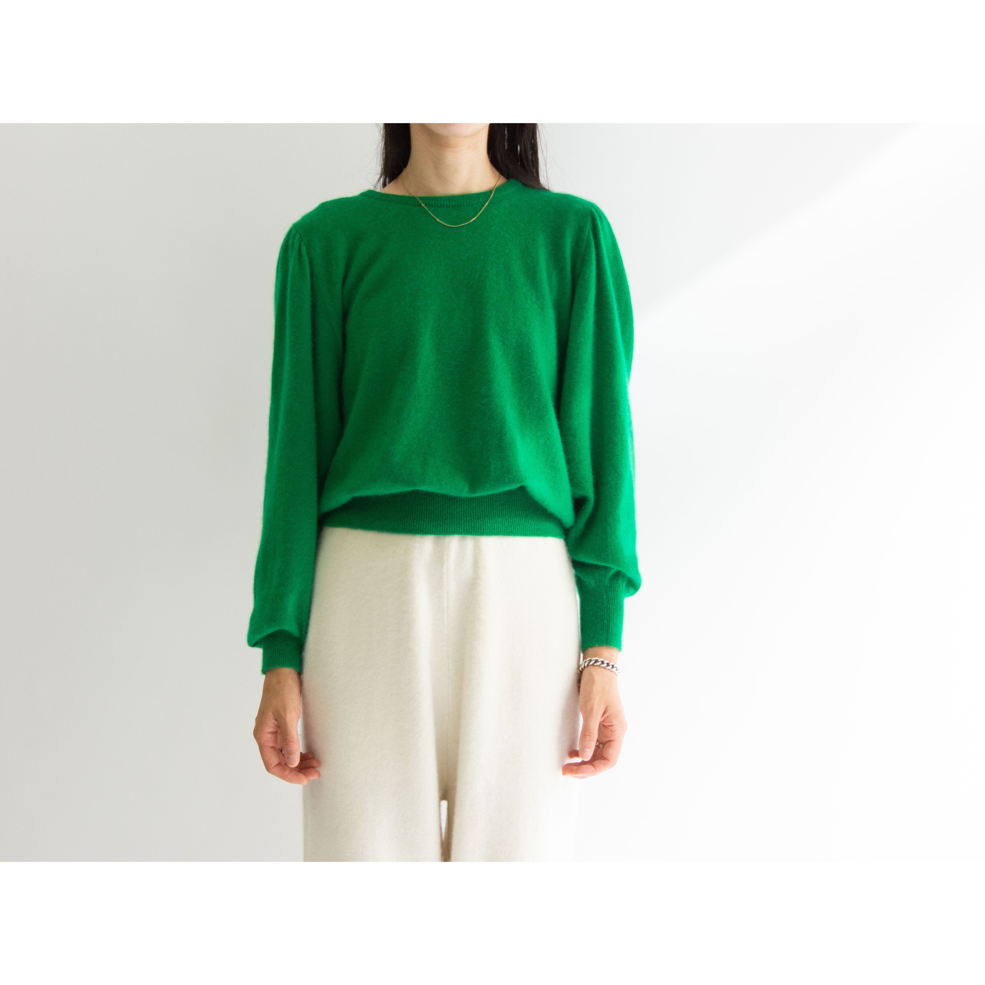 【Unknown Brand】100% Cashmere Crew Neck Sweater（カシミヤクルーネックセーター ニット）