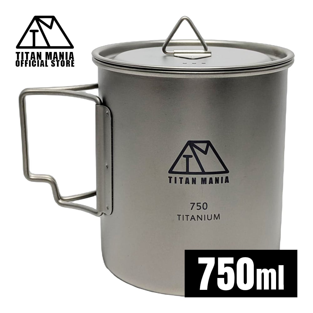 マグカップ チタン製 蓋付き 300/450/750ml 3点セット 全てのサイズが