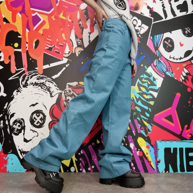 美脚×脚長4POCKET WIDE DENIM PANTS