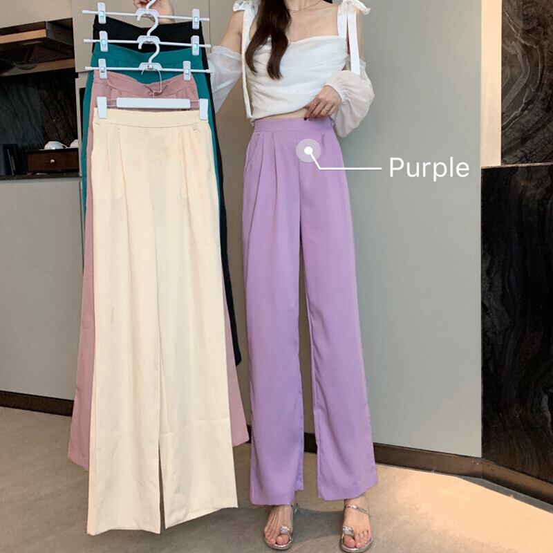 ウェストパンツ サマースタンダードルーズ薄手カジュアル レトロ 夏物 ガールズファッション95820895864