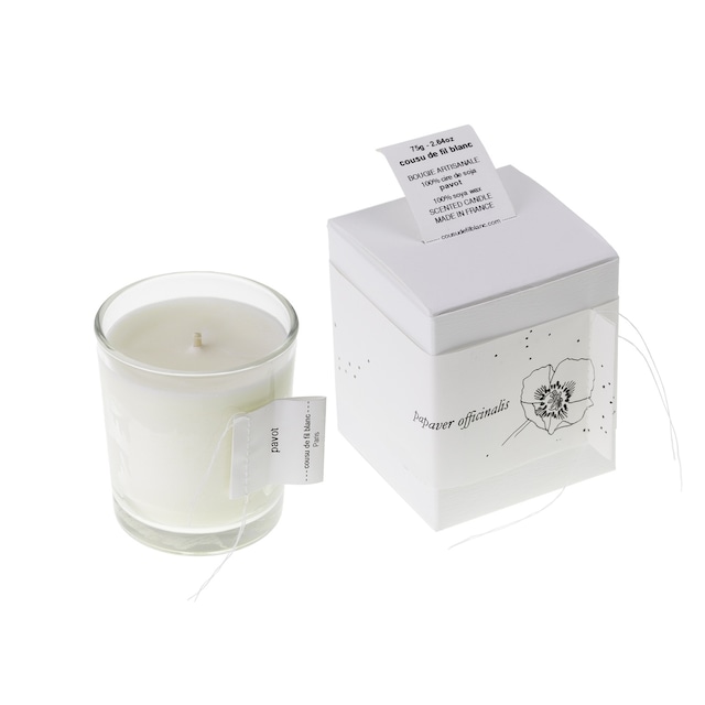 COUSU DE FIL BLANC | CANDLE - pavot