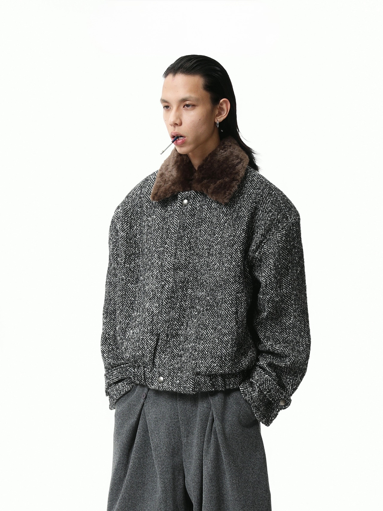 BOOGOOVOGUE Premium Wool Blend Bomber