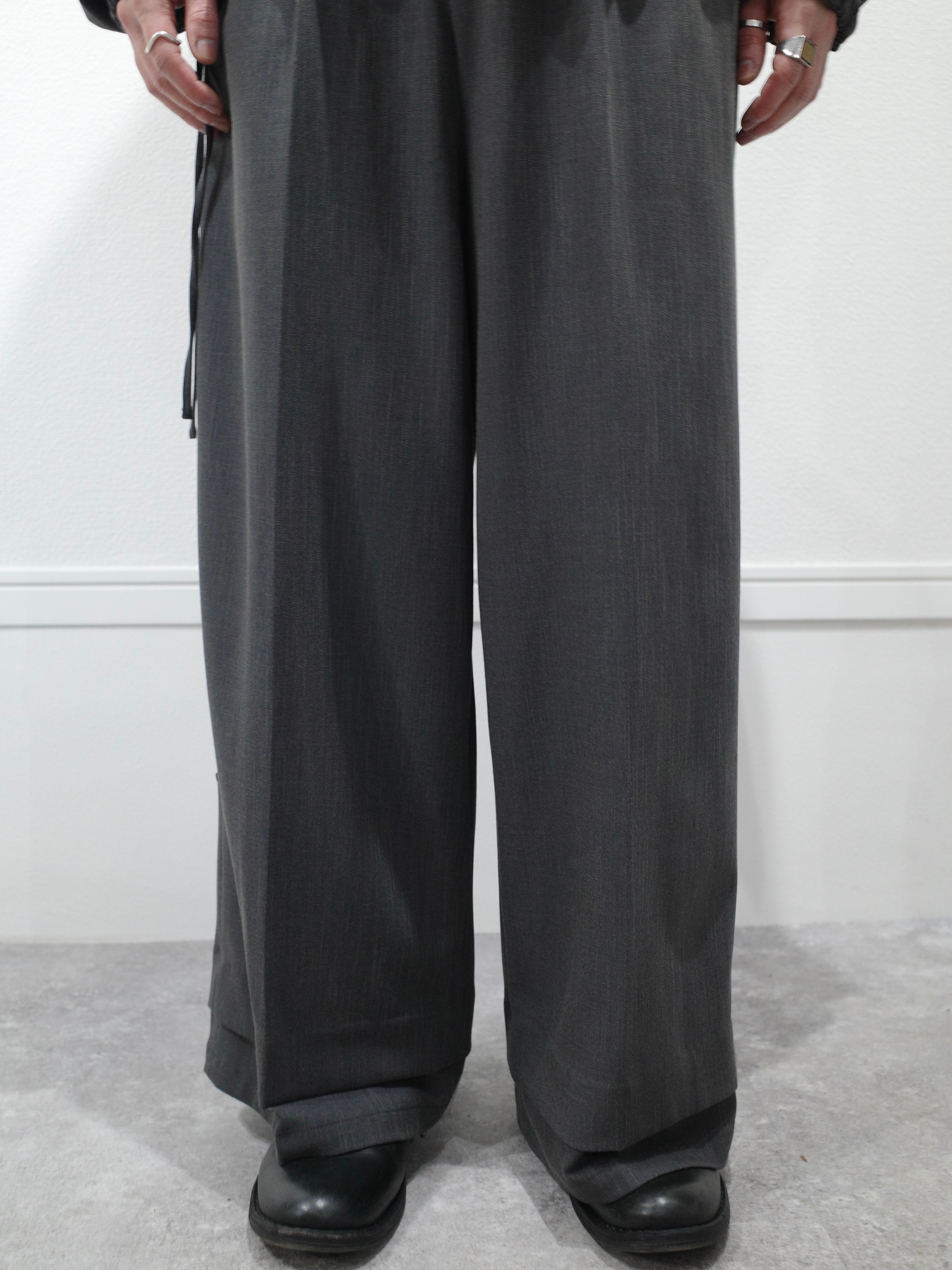 26ss SYUMAN.|Animus. Nu suit trousers(D.Gray) | ampel