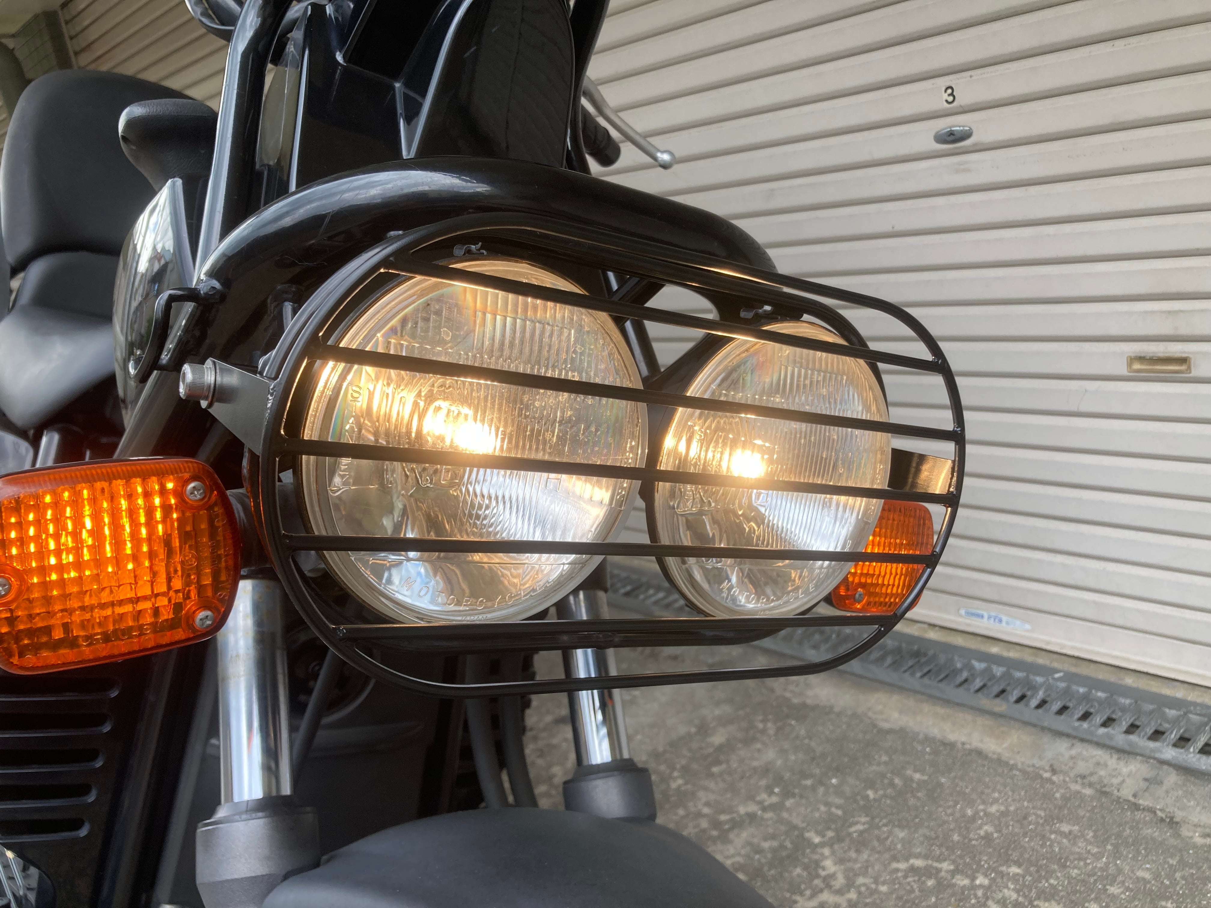 HONDA PS250 後期(丸目)ヘッドライトガード ストーンガードライトレンズ保護 サワダサイクルオリジナル MF09 - 画像1