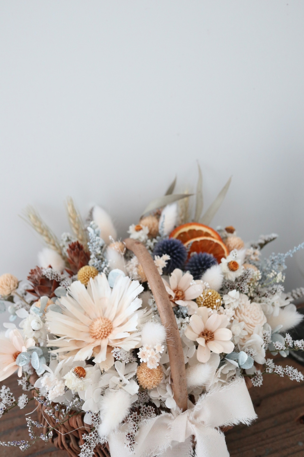 dried flower basket