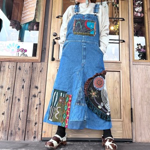 リメイク刺繍サロペット