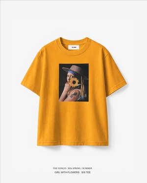 EX.THE GIRL WITH FLOWER S/S TEE  YELLOW
