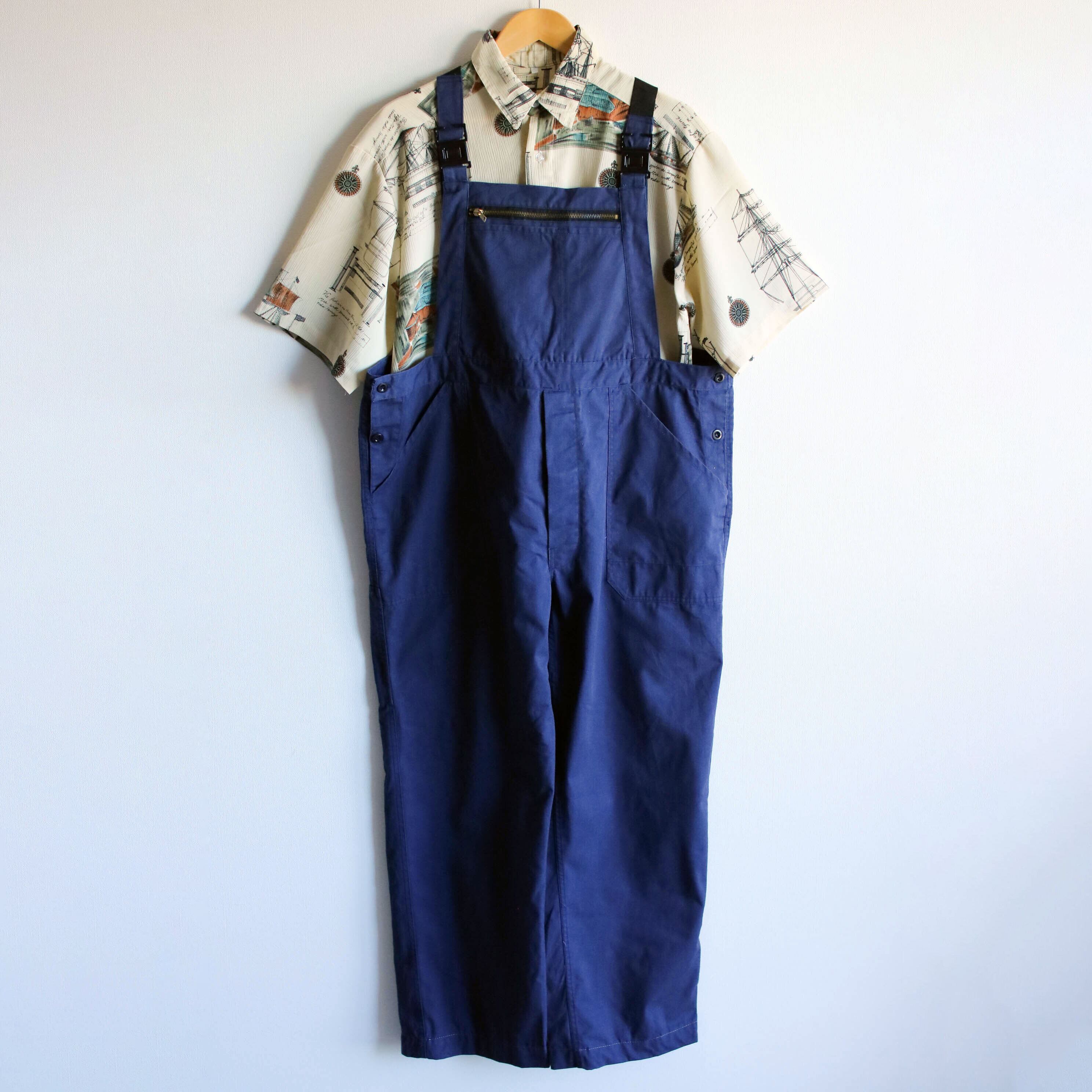 overalls - Euro work navy - オーバーサイズ
