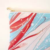 墨流しポーチ 〔星が降る夜に〕