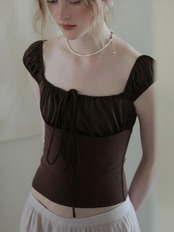 Chocolat Gathered Corset Top F0707