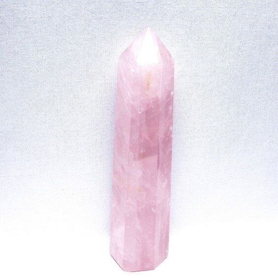 ローズクォーツ 六角柱 ポイント 一点物 152-3440