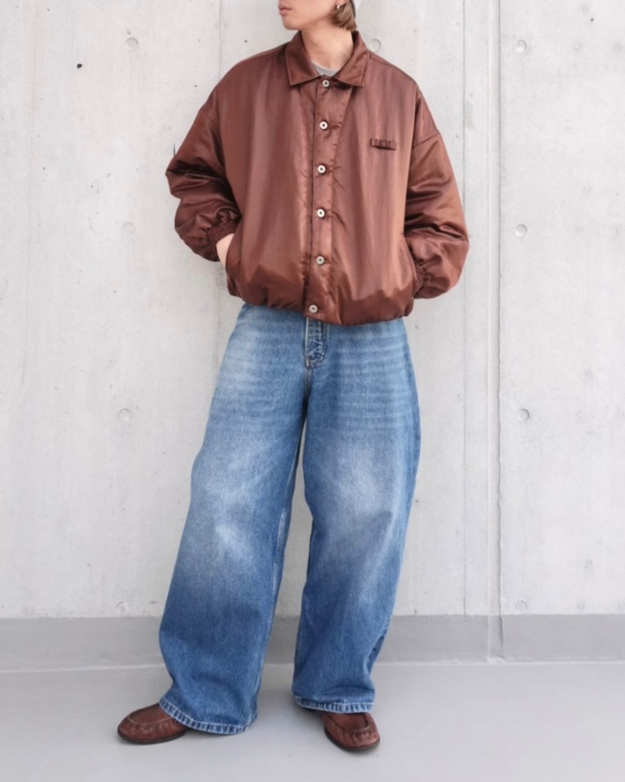 refomed "NEXT MAN NYLON JACKET〔BROWN〕"