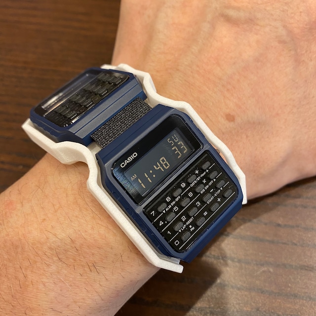 CASIO CALCULATOR TWIN CUSTOM “alien” Ripley’s gear <NAVY/WHITE >