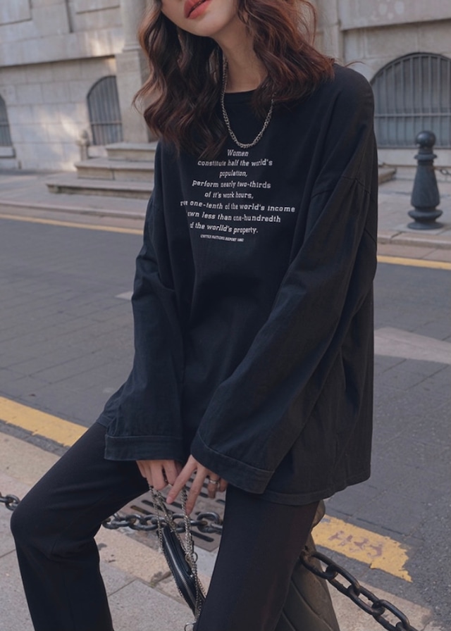 Over size logo long t