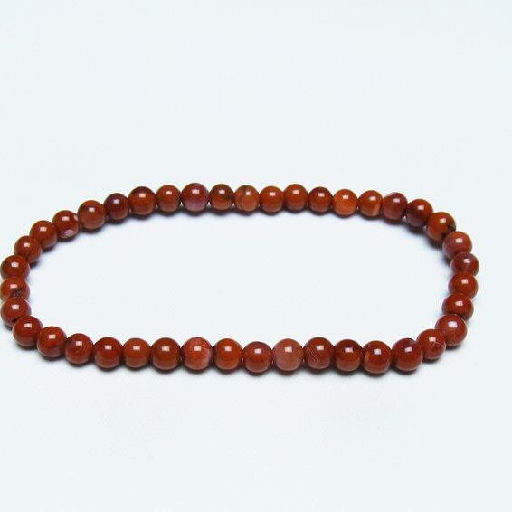 ナンホーンアゲート ブレスレット 5mm 南紅瑪瑙 ブレス 一点物 メール便可 [M便 1/10] 111-42232