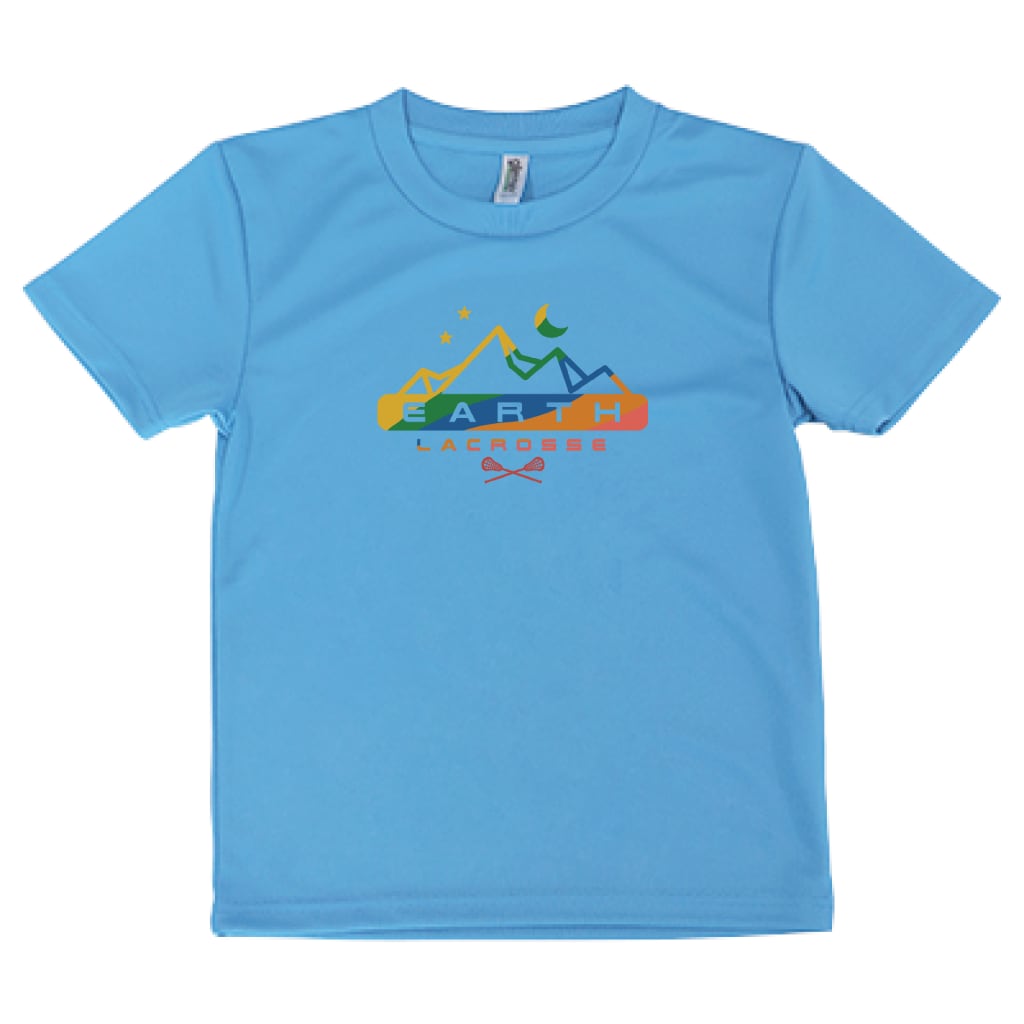 【Kidsサイズ】Earth Lacrosse dry tee|Light Blue