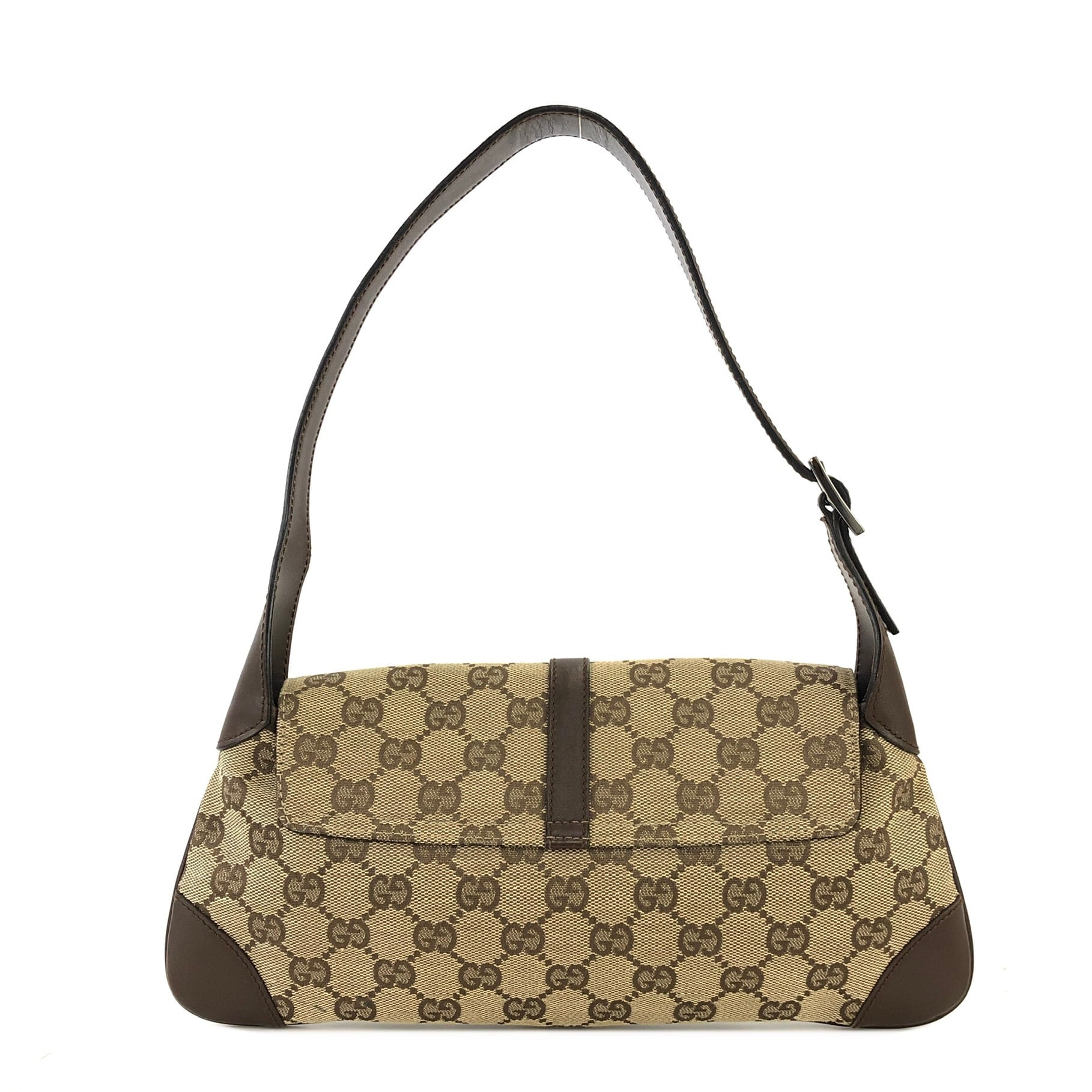 GUCCI グッチ ジャッキー ジャガード×レザー ホーボー コーナーレザー