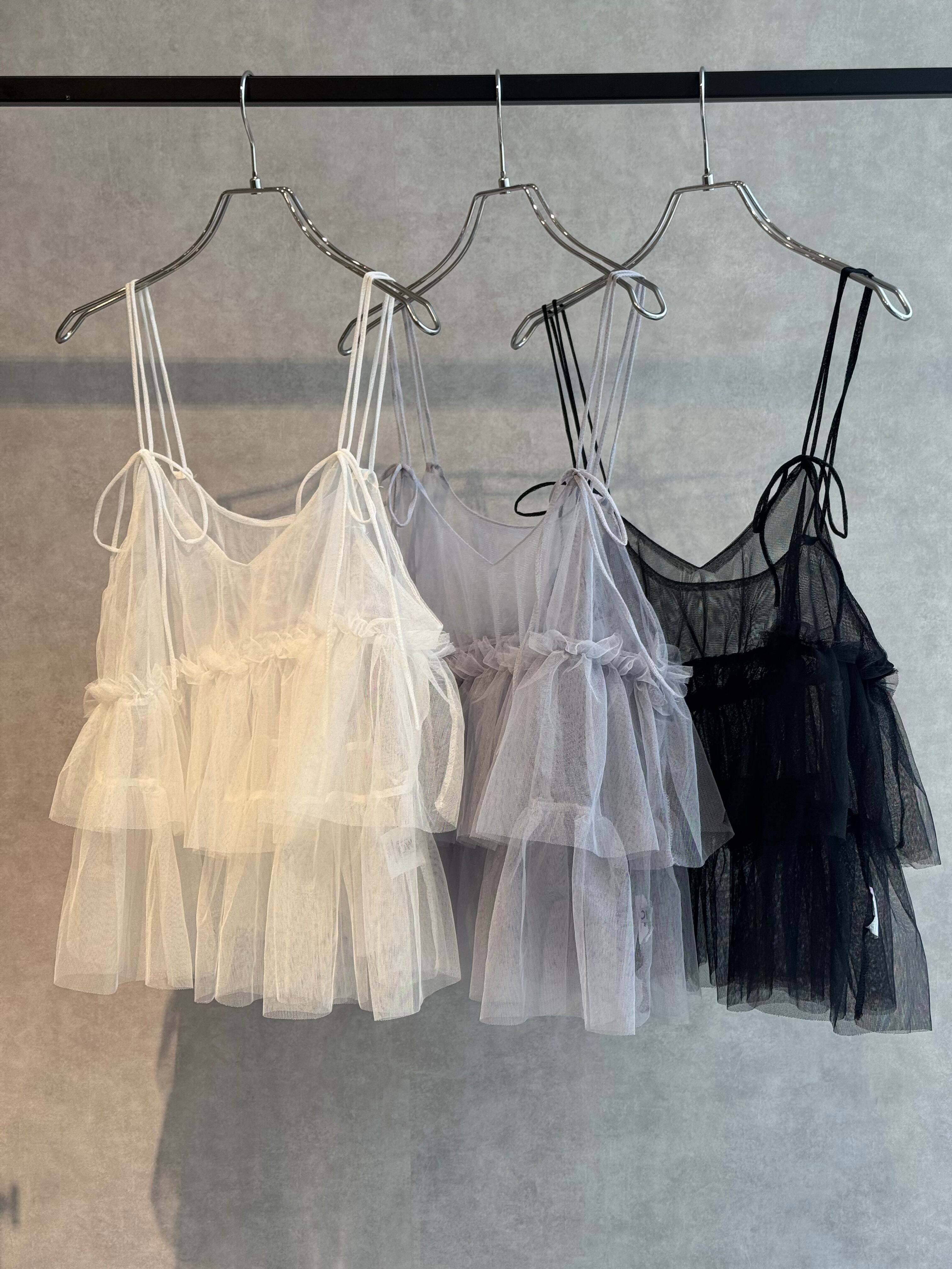 tulle tiered sheer camisole