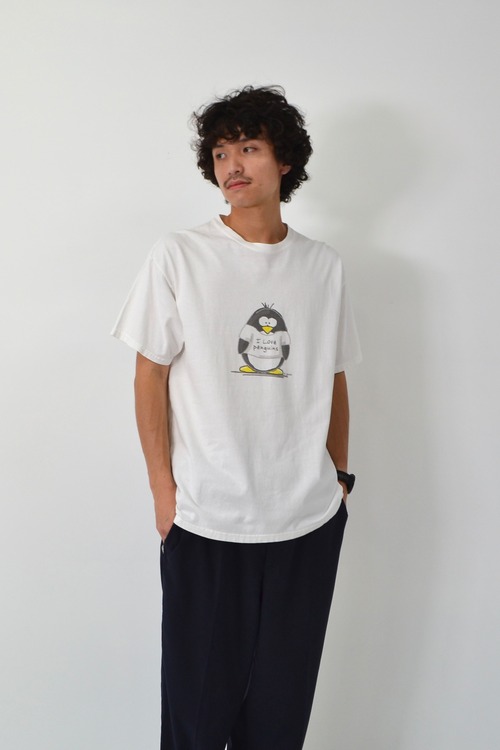 00s I love Penguin print T- shirt