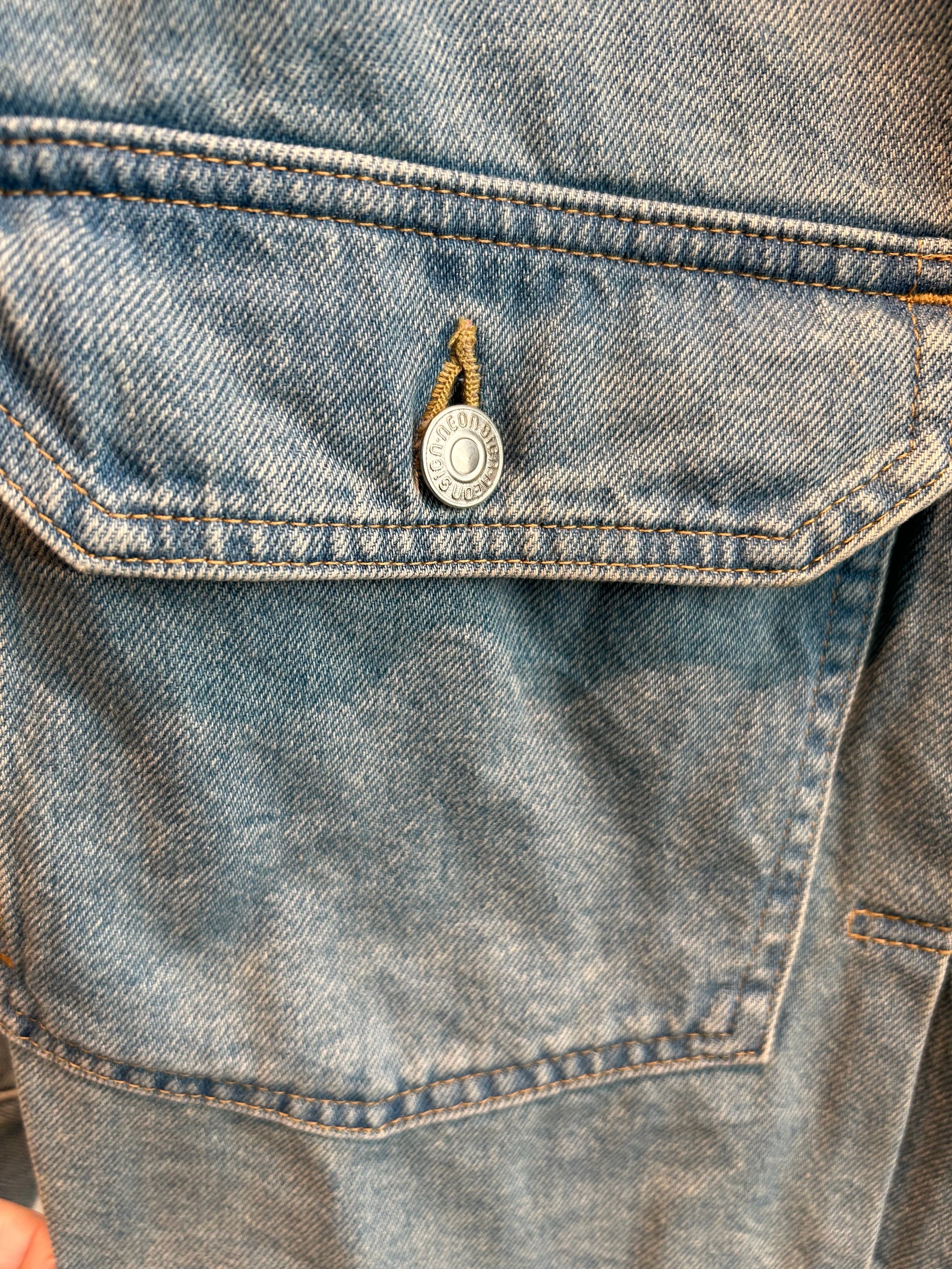 NEONSIGN cutaway front denim jacket | AAR