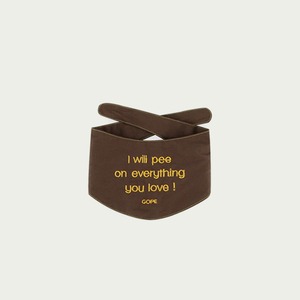 【予約】[ GOPE ] Signature Dog Bandana｜MUSTARD × BROWN