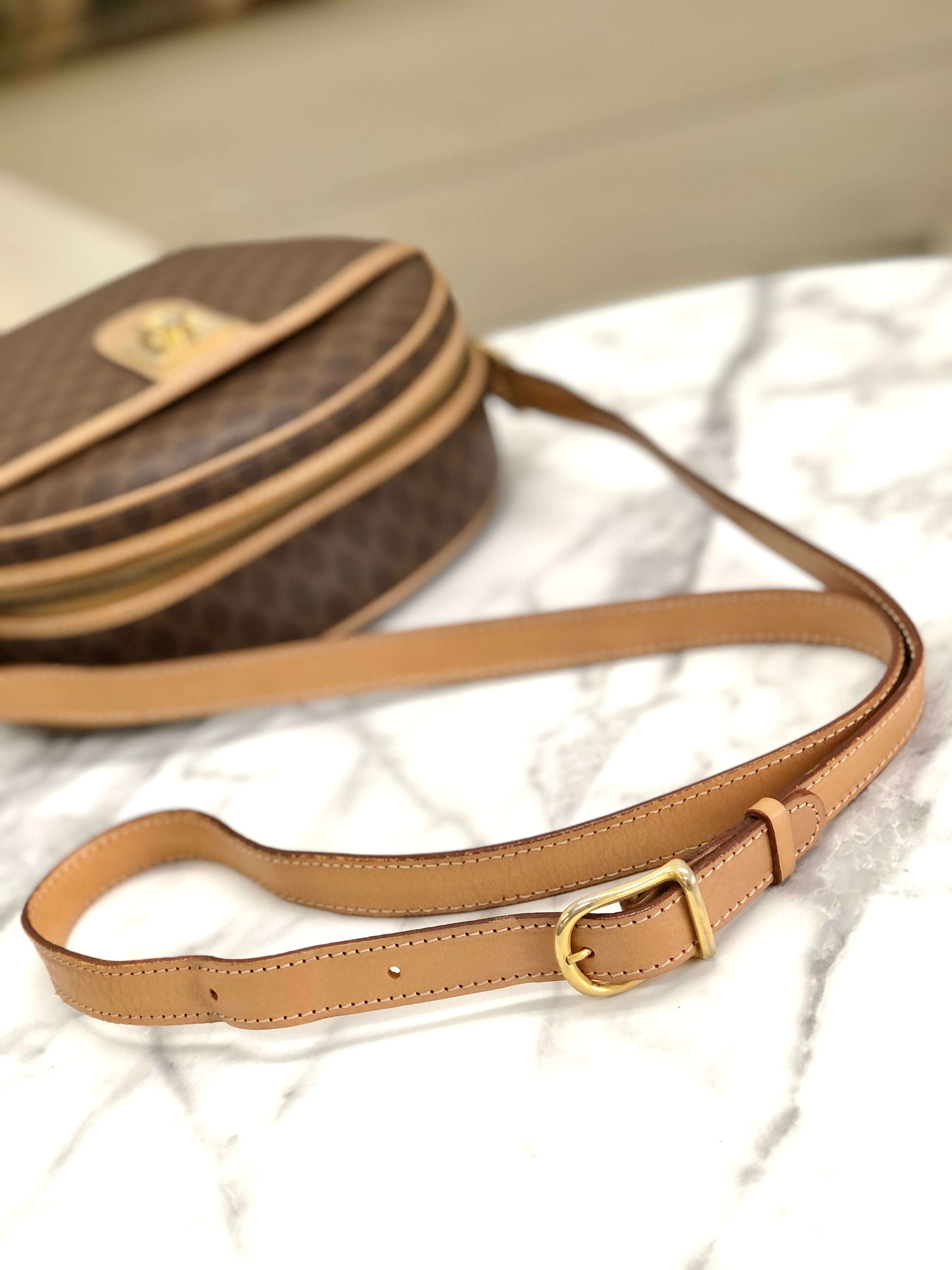 CELINE セリーヌ マカダム ガンチーニ シェル ショルダーバッグ