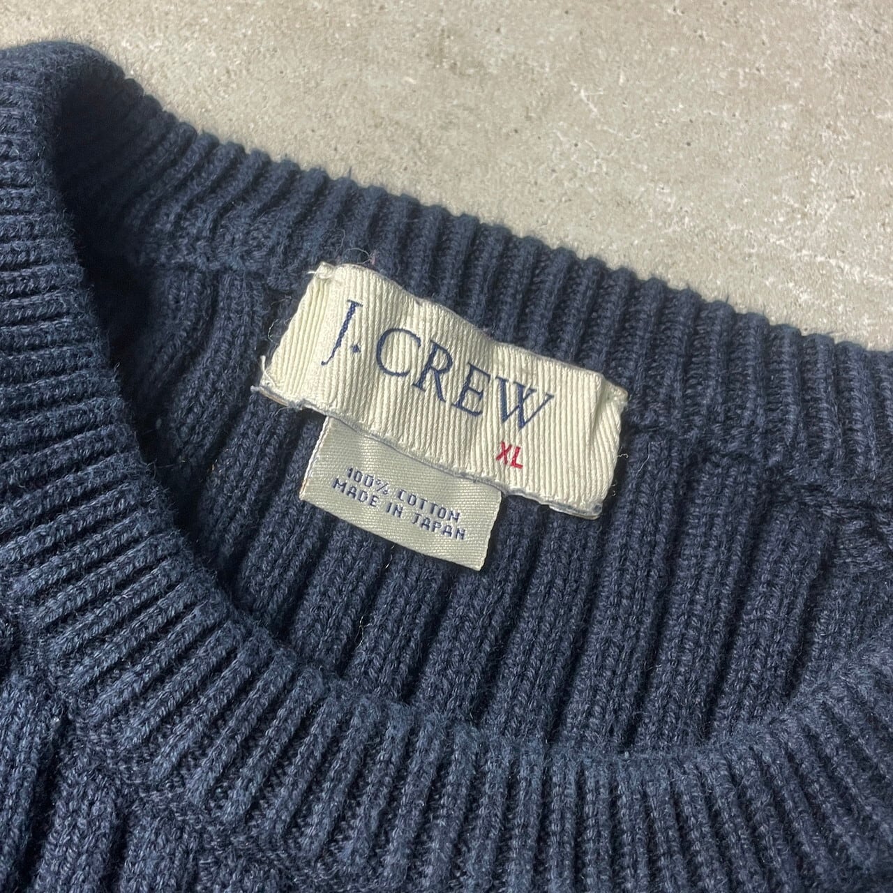 90〜00年代 日本製 J.CREW Jクルー コットンニットセーター リブニット