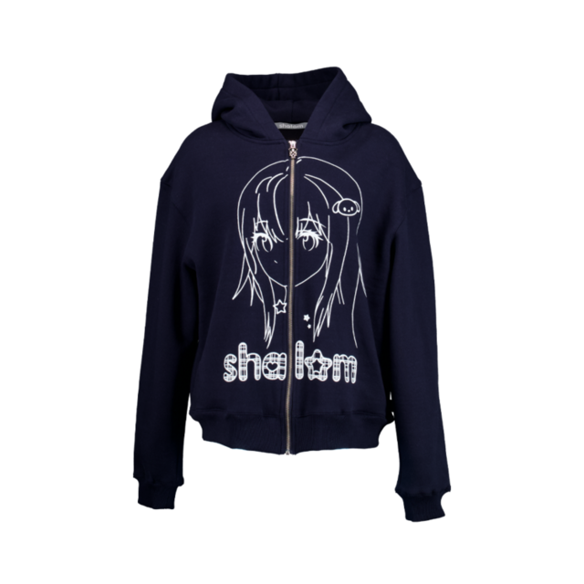 [SHALOM] GOTTI ZIP-UP HOODIE NAVY 正規品 韓国ブランド 韓国通販 韓国代行 韓国ファッション シャローム クラブ shalomclub SHALOM CLUB