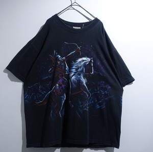 "HABITAT" Black Animal Full Print Design T-Shirt