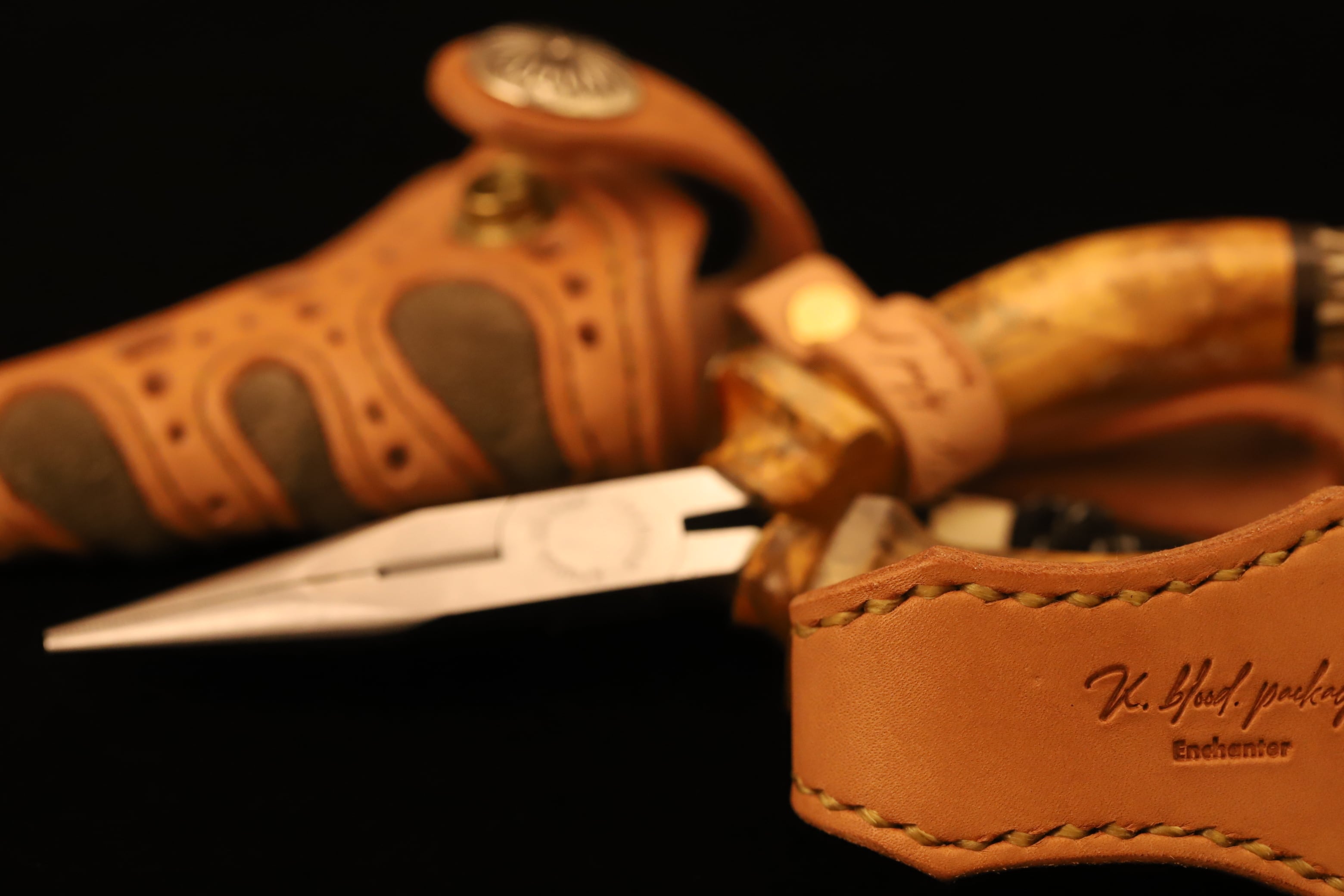 K.blood.package KNIPEX Stag ＋ 花梨瘤青白 Custom Plier 160 size