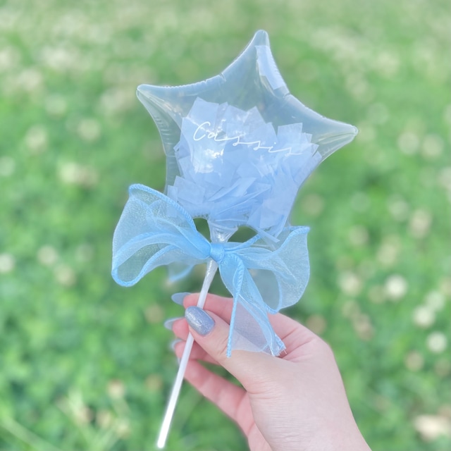 Clear props balloon star -confetti-