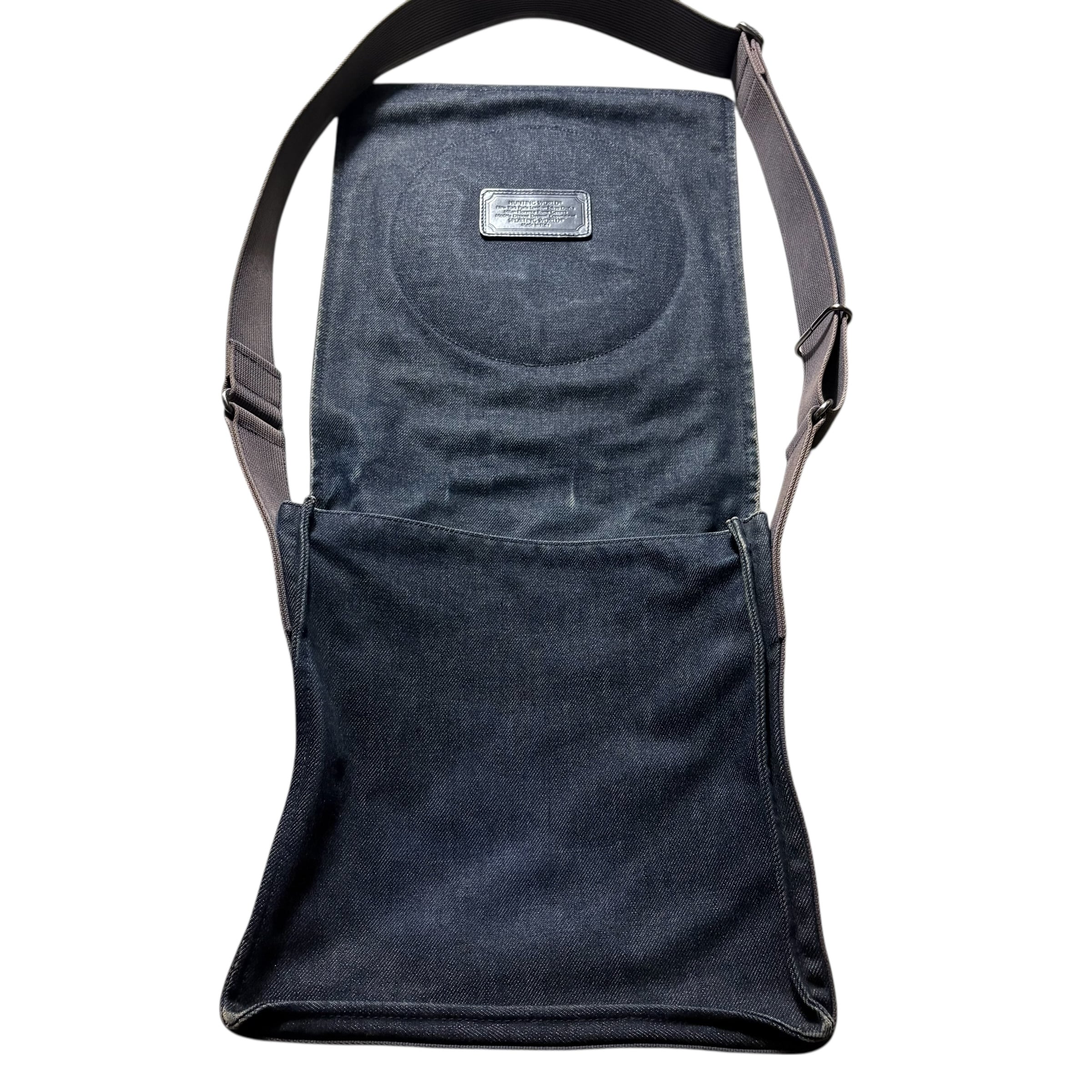 HUNTING WORLD denim flap shoulder bag | NOIR ONLINE