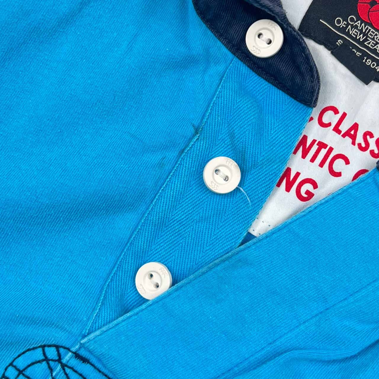 CANTERBURY OF NEW ZEALAND カンタベリー 半袖 ラガーシャツ ポロシャツ L/ブルー メンズ