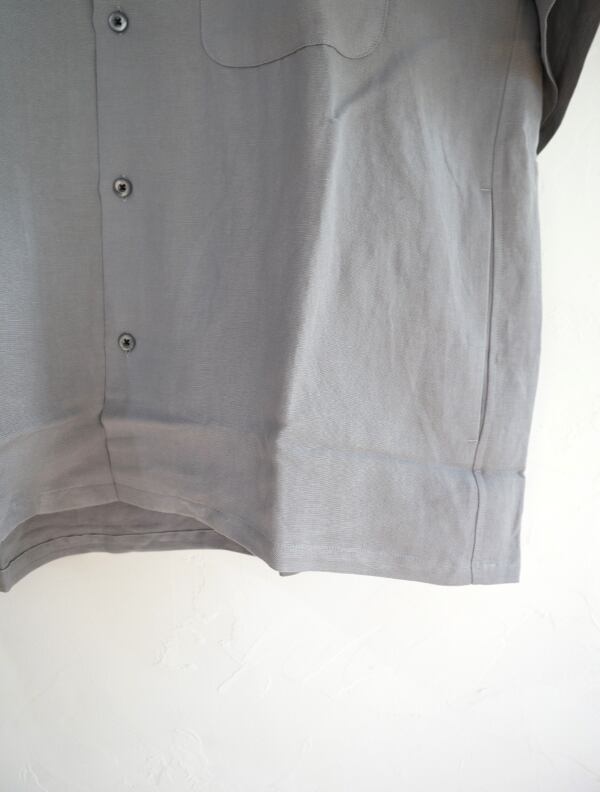 LAMOND(ラモンド) LINEN RAYON OPEN COLLAR SHORT SLEEVE SHIRT