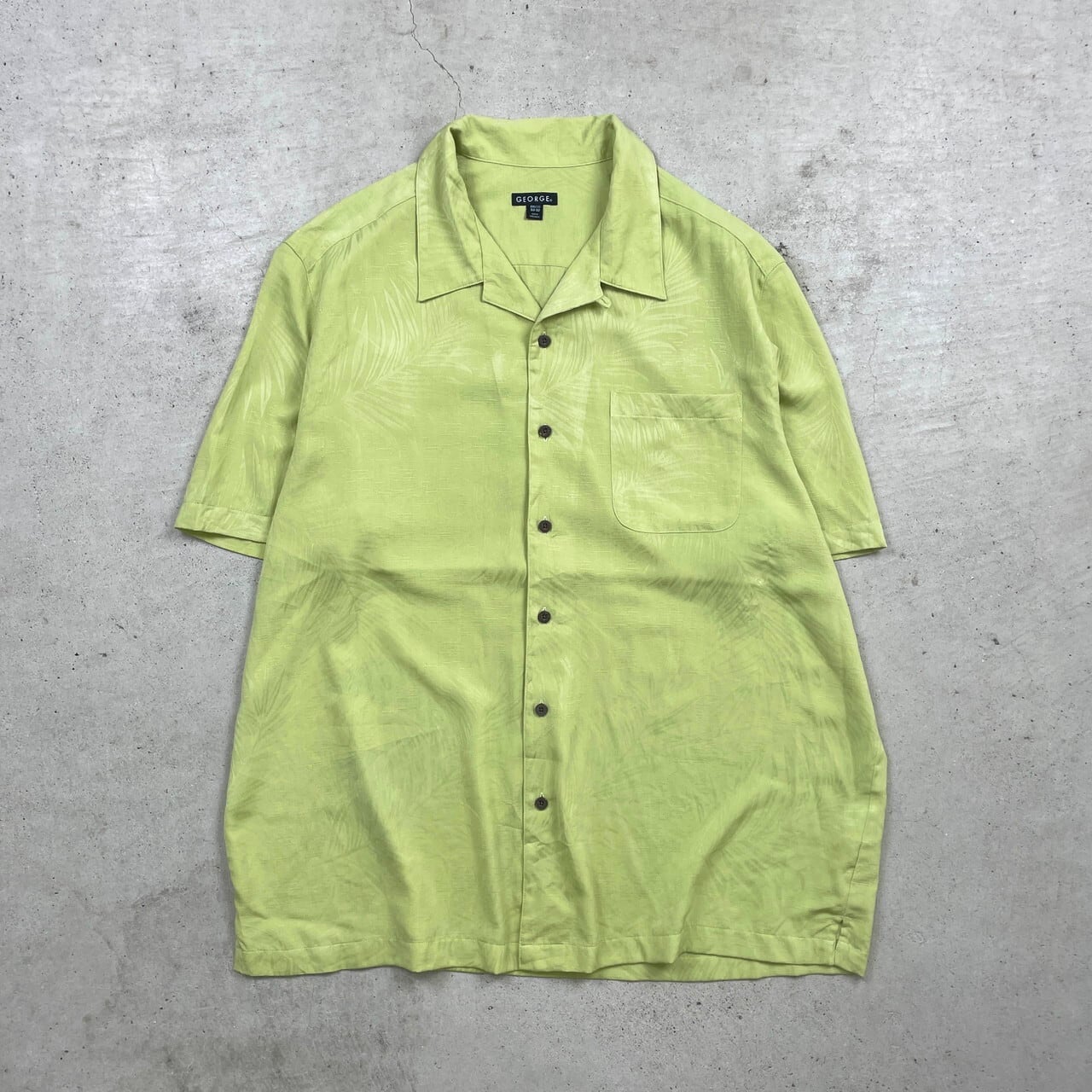 GEORGE アロハシャツ オープンカラーシャツ ポリエステル メンズ2XL
