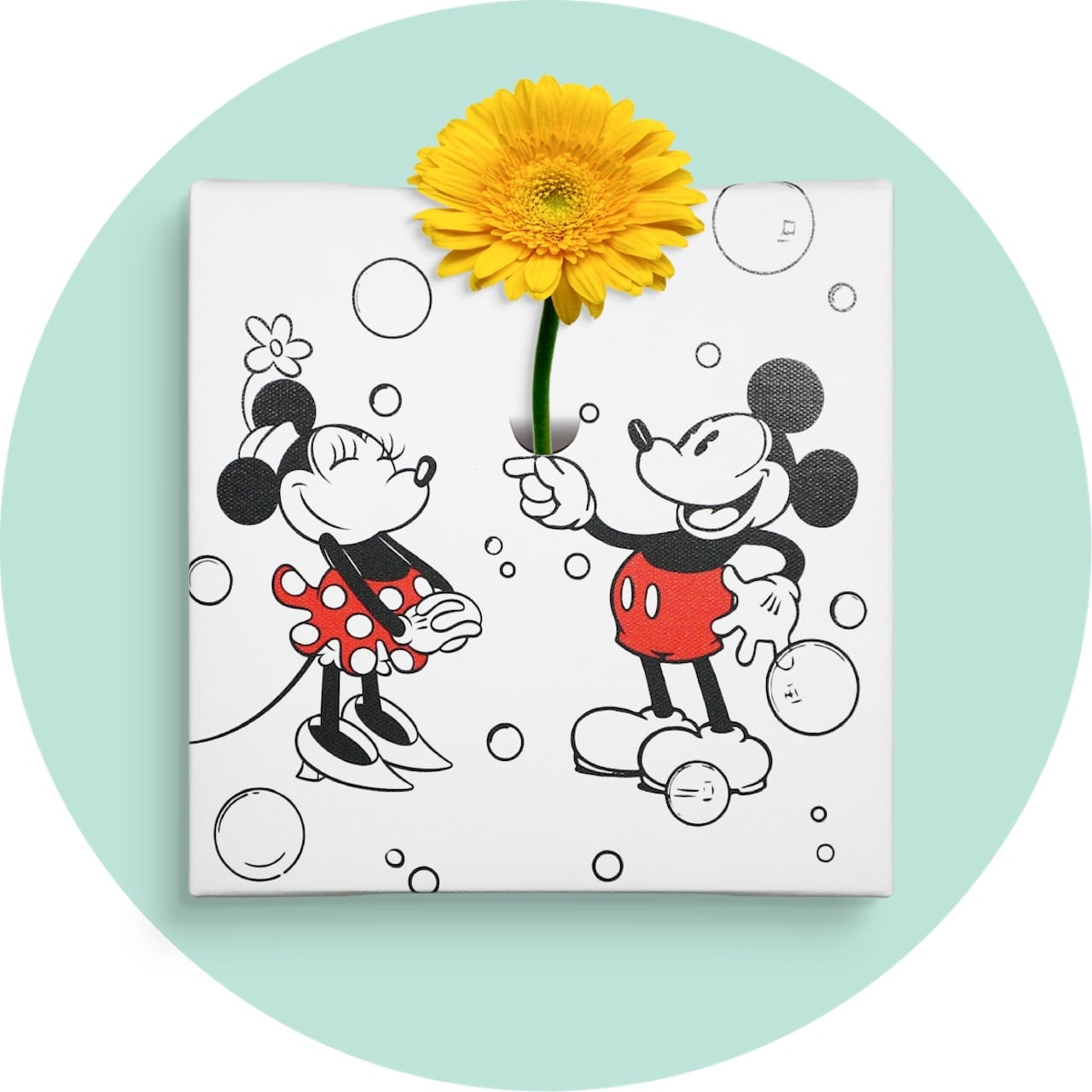 ディズニー アートパネル ミッキー ミニー 一輪挿し IKE-DSNY-2410-15