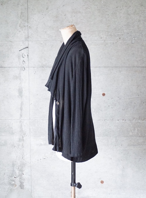 unknown 1980s Black crepe cardigan