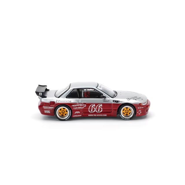 POP RACE 1/64 PANDEM SILVIA S13 - MOONTECH RED パンデムシルビアS13