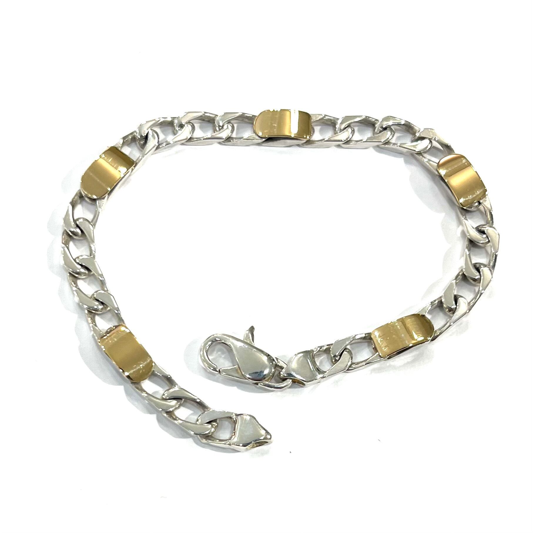 艶感。18K 【TIFFANY&CO.】2592 コンビカラーブレスレット シルバー925