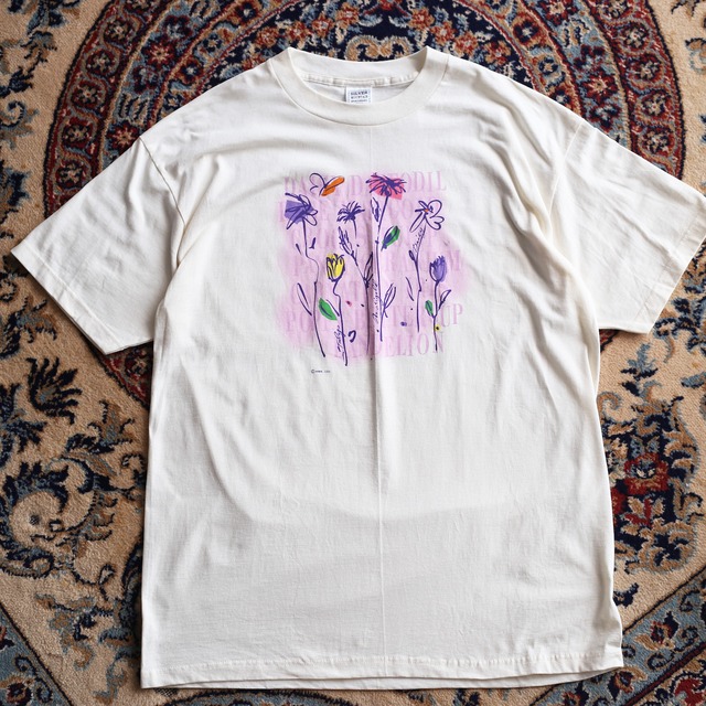 flower art box print l/s big tee